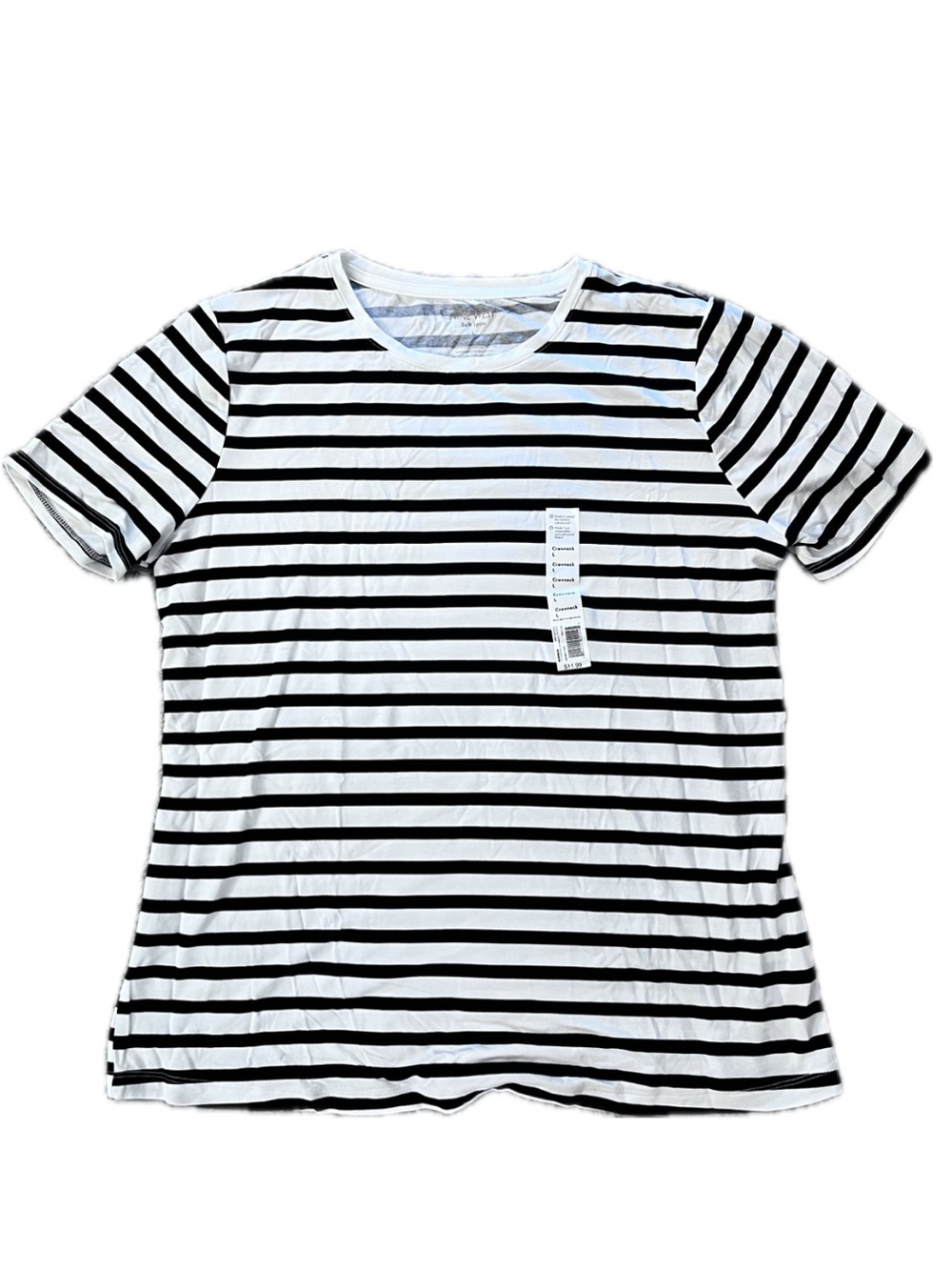 New Nine West Striped Short Sleeve Top